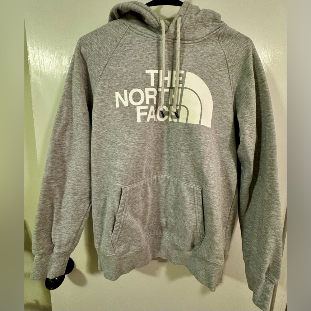 The North Face Womans Gray Logo Pullover Hoodie